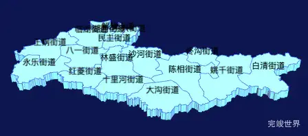 echarts沈阳市苏家屯区geoJson地图3d地图